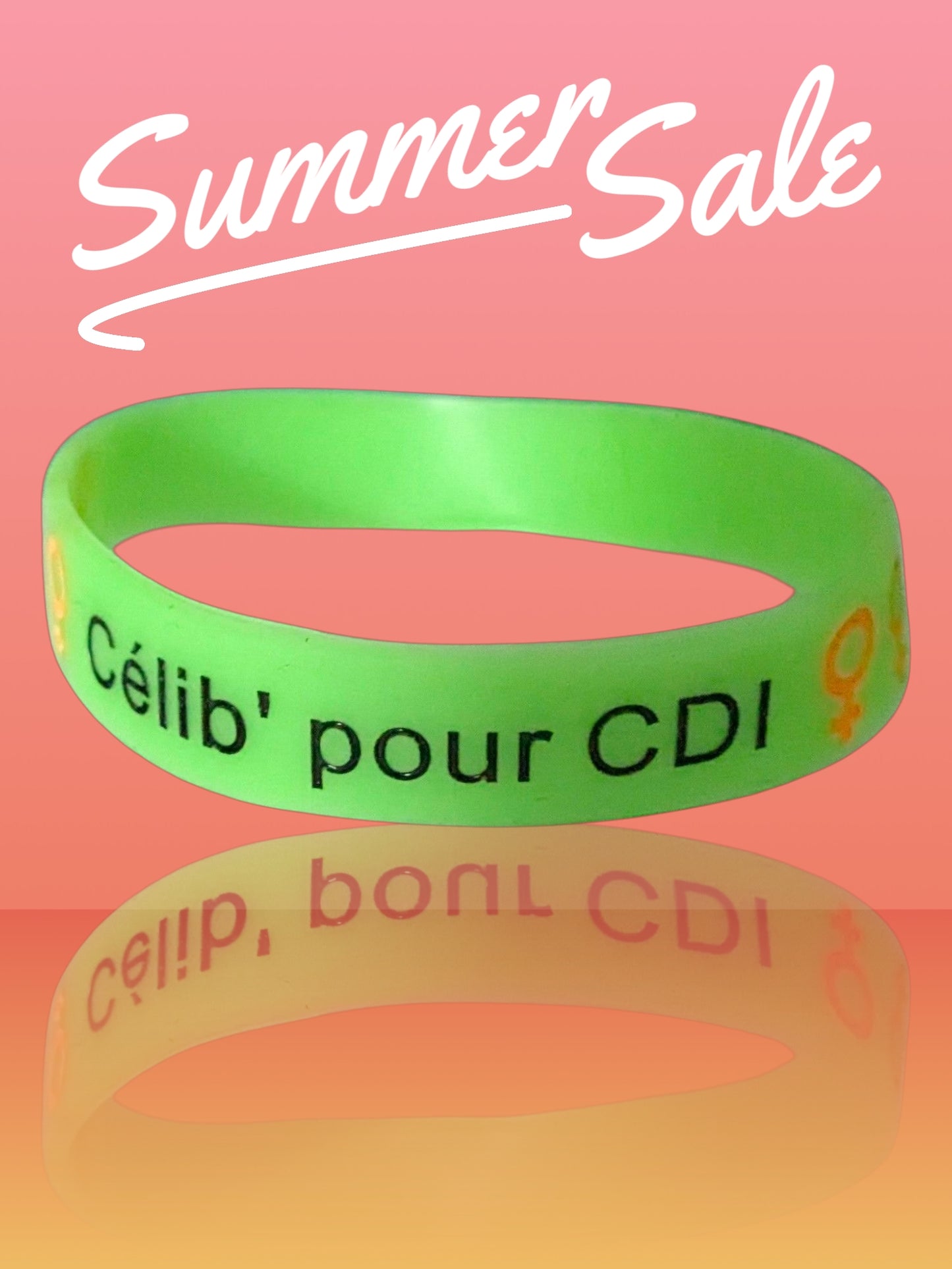 Célibracelet version Fun modèle "Célib' pour CDI" ♀