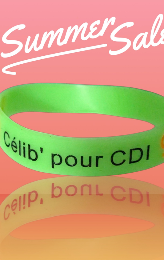 Célibracelet version Fun modèle "Célib' pour CDI"  ♂