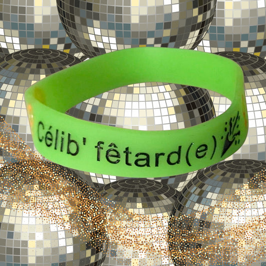 Célibracelet version Fun modèle "Célib' fêtard(e)"  ♀