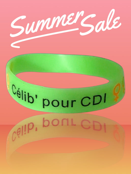 Célibracelet version Fun modèle "Célib' pour CDI"  ♀
