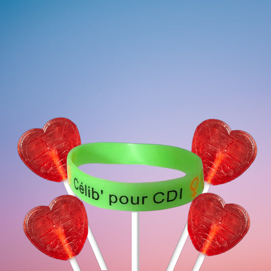 Célibracelet version Fun modèle "Célib' pour CDI"  ♀